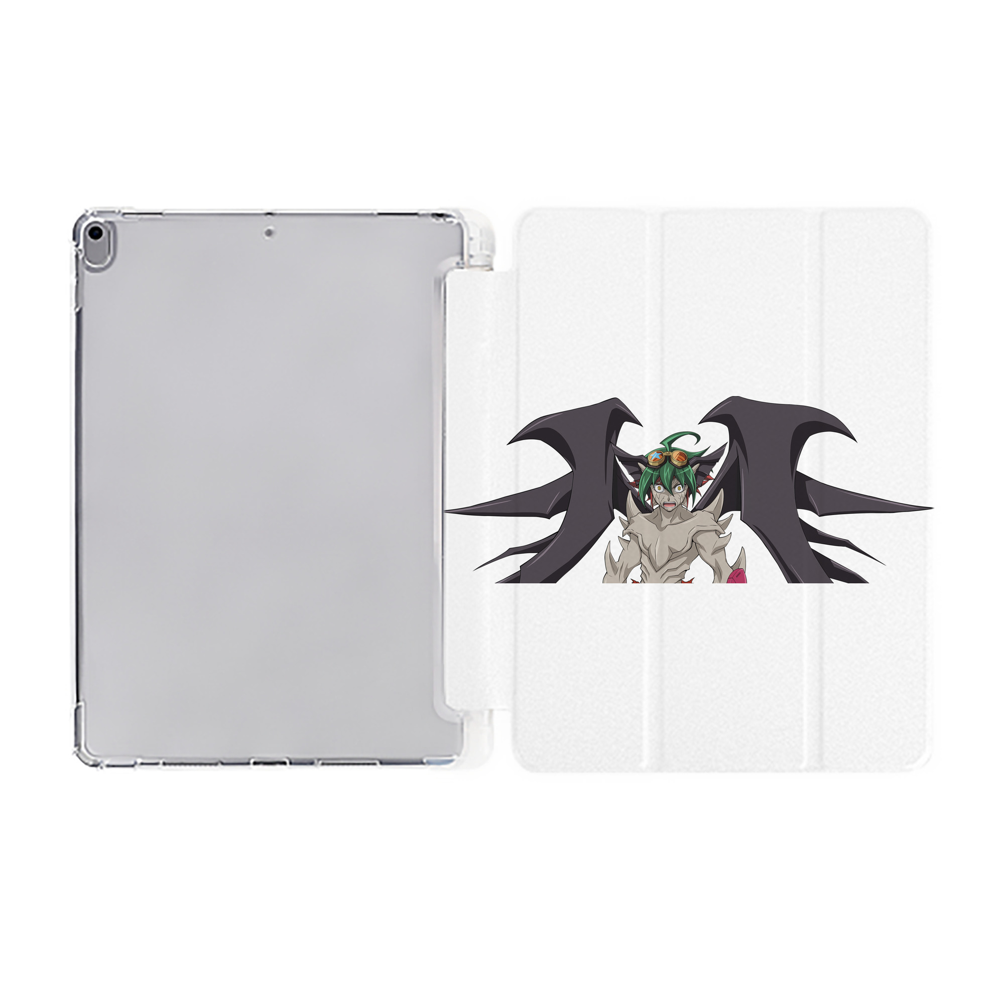 （画像用） 遊☆戯☆王 Yu-Gi-Oh! IPad ケース ペン収納付き 三つ折りスタンド PUレザー×シリコン 対応機種9.5/10.5/10.9インチ